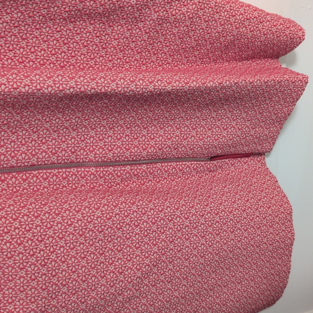 Ann Taylor Hibiscus Coral Jacquard Sheath Dress Size 10 - Picture 11 of 14